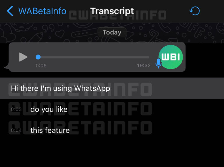 В WhatsApp на iOS появится функция расшифровки голосовых сообщений В WhatsApp на iOS появится функция расшифровки голосовых сообщений