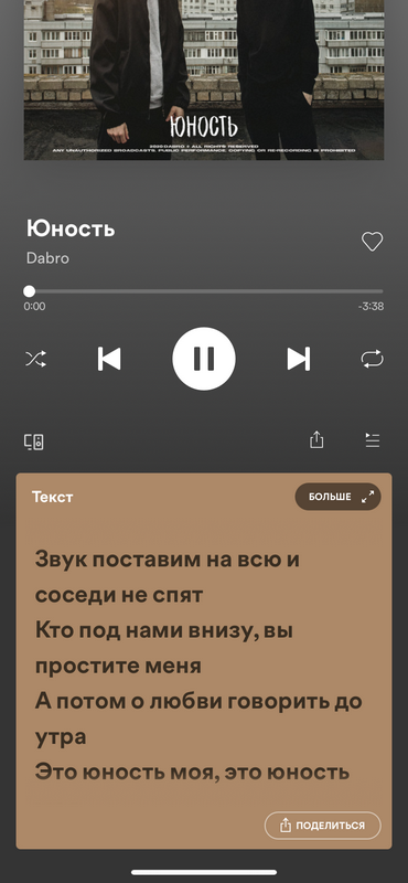 В приложении Spotify появились тексты песен