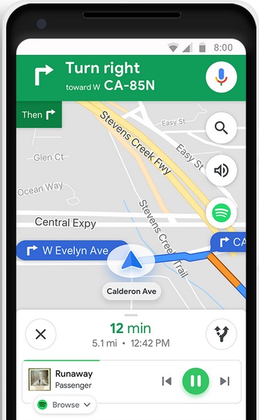 Теперь в Google Maps доступна музыка
