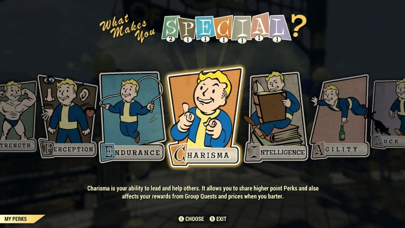 Fallout 76 обновила систему навыков S.P.E.C.I.A.L.