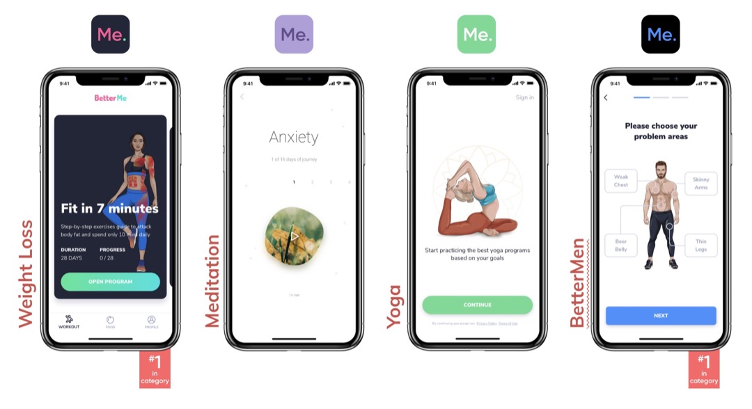 Фитнес-приложения BetterMe