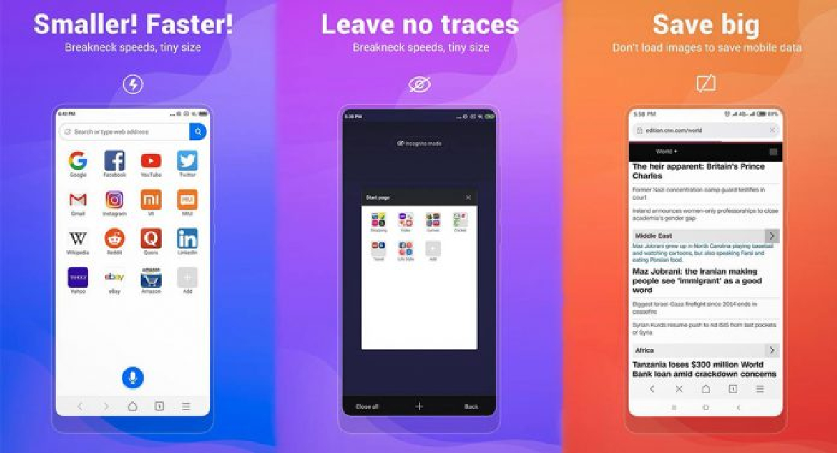 В Mint Browser присутствует ночной режим