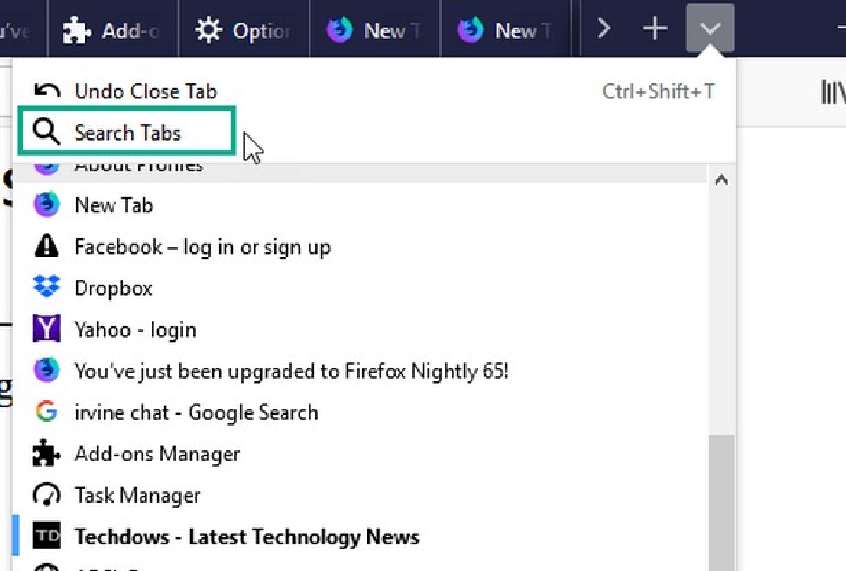 Mozilla планирует добавить в свой браузер функцию поиска по вкладкам