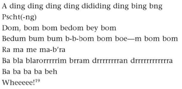 Примерный «текст» мопедного звука