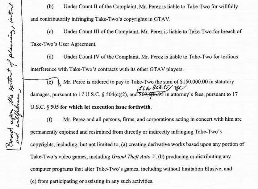 Создателя мода для GTA Online обязали заплатить большой штраф