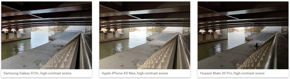 Высококонтрастное фото, снятое на Samsung Galaxy S10+, Apple iPhone XS Max и Huawei Mate 20 Pro