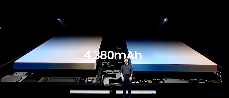 Батареи в складном смартфоне две