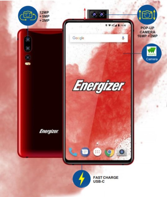 Смартфон Energizer Ultimate U620S Pop с выдвижной камерой