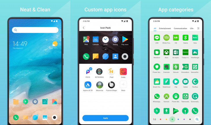 Mint Launcher - новинка Xiaomi для Redmi Go