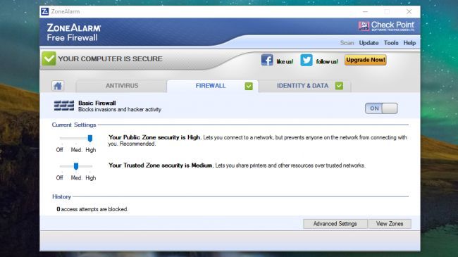 ZoneAlarm Free Firewall 2019