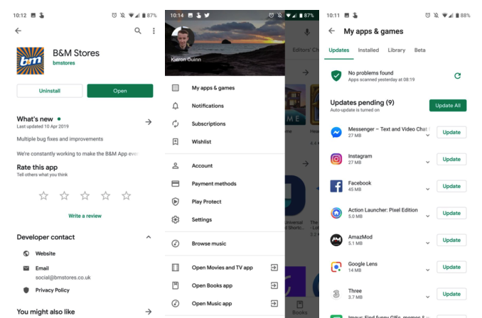 Новый дизайн Play Store