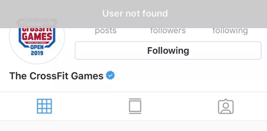 Не найденный аккаунт компании в Instagram