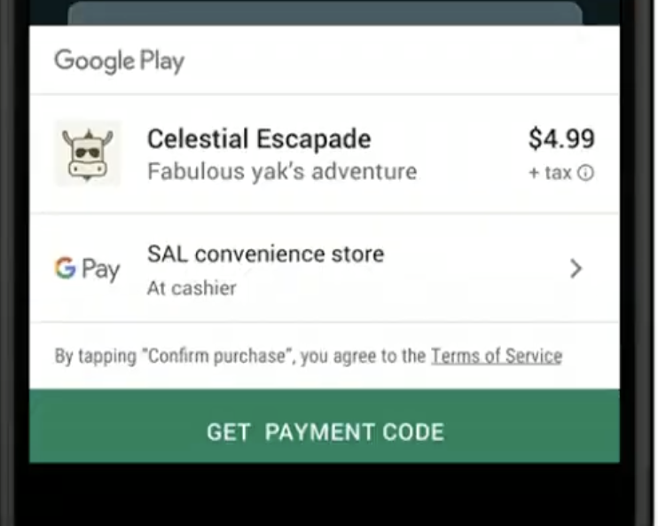 Пример новой функции Google Play Store