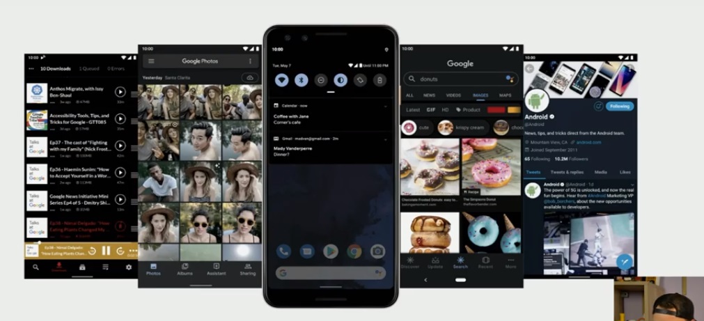 Темная тема будет во многих приложениях на новом Android