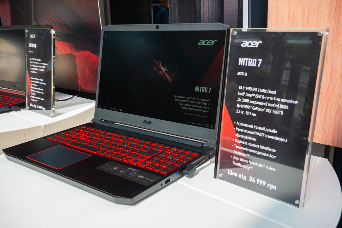 Acer NITRO 7 получил 15,6-дюймовый экран