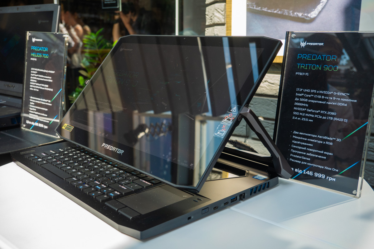 Predator Triton 900 также имеет графический ускоритель Nvidia GeForce RTX 2080