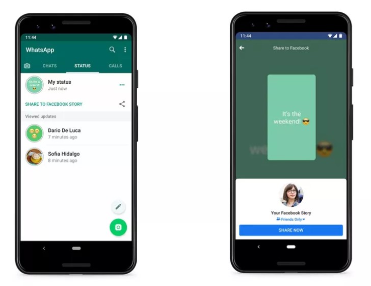 WhatsApp разрешит делиться «статусом» с другими приложениями