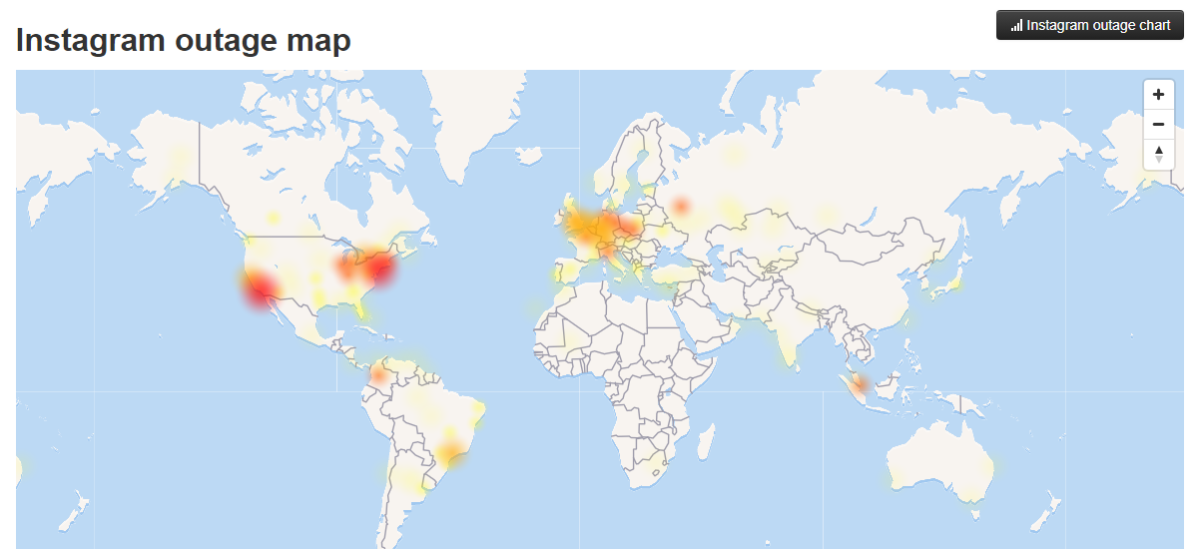В Instagram произошел масштабный сбой