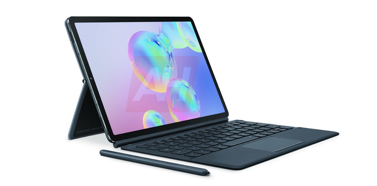 Общий вид на Galaxy Tab S6 с клавитурой 