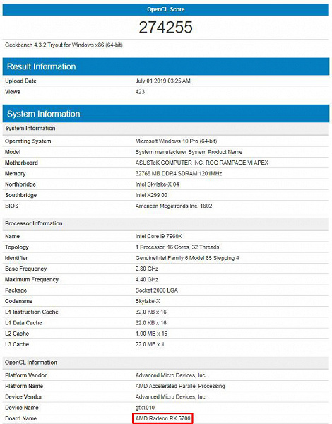 Тест AMD Radeon RX 5700