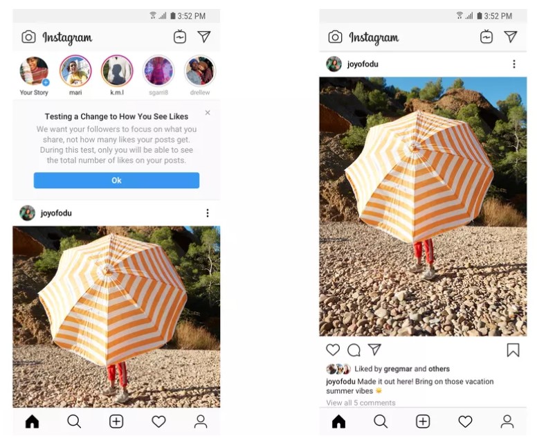 В Instagram начали скрывать количество лайков под фото