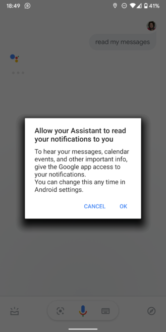 Придется предоставить доступ к уведомлениям