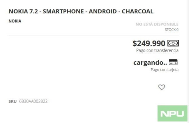 Цена на первом сайте на Nokia 7.2