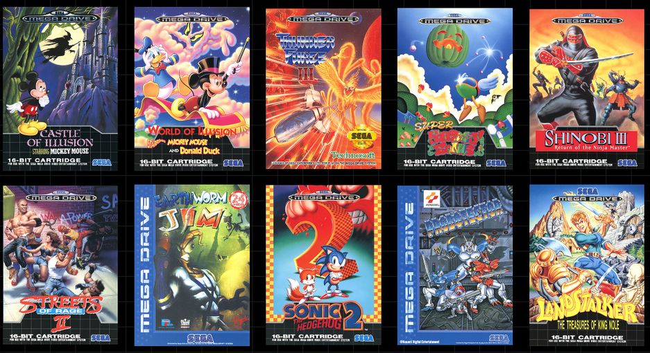 Список доступных игр на SEGA Mega Drive Mini