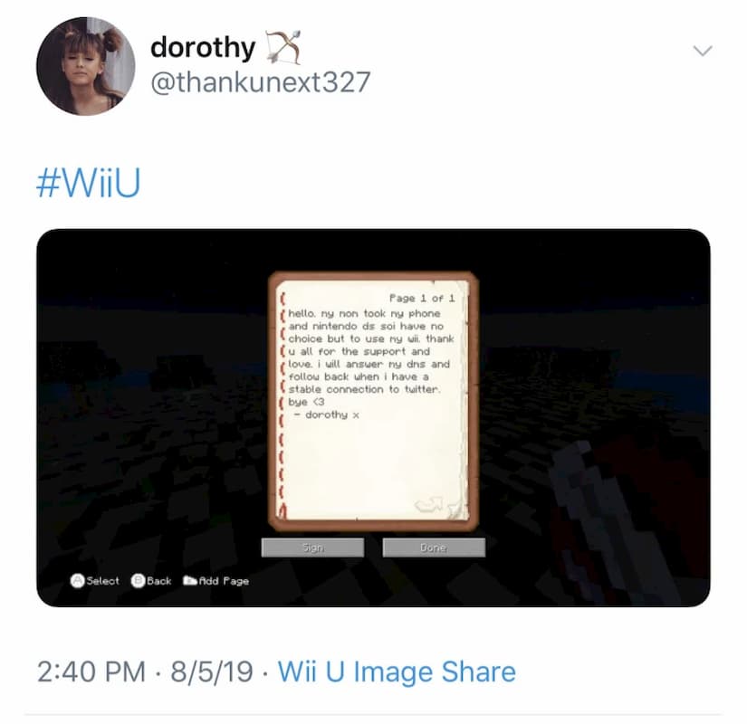 Пост Дороти с приставки Wii