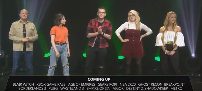 Первая заставка с полным списком анонсированных игр