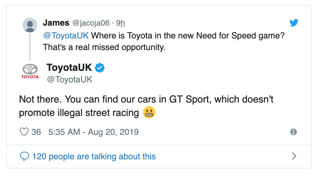 Что изначально написала Toyota