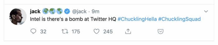 Один из твитов хакеров
