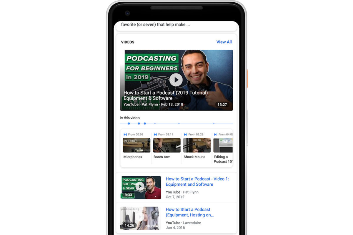 Первоначально индексирование видео будет доступно только для поиска на английском языке