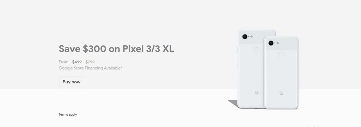 Pixel 3 можно купить на $300 дешевле
