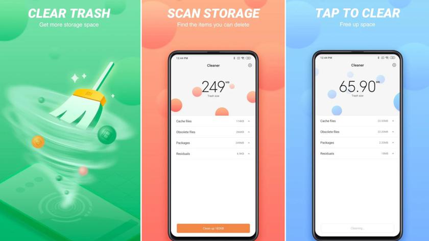 В плане интерфейса оно очень похоже на MIUI Security Cleaner