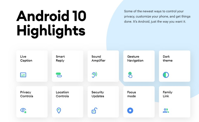 Какие обновления получила Android 10