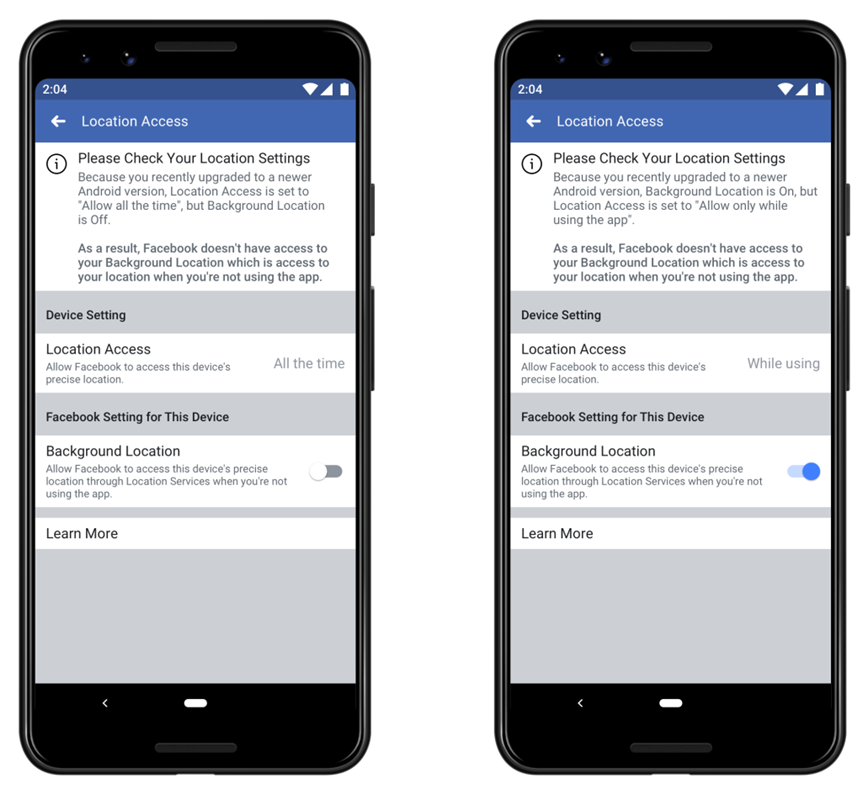 В приложении Facebook изменятся настройки передачи местоположения