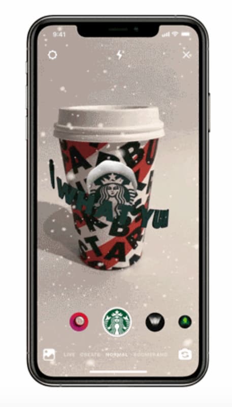 Starbucks ввел свою AR-маску в Instagram
