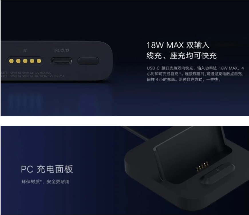 Емкость Mi Wireless Power Bank 30W составляет 10 000 мАч