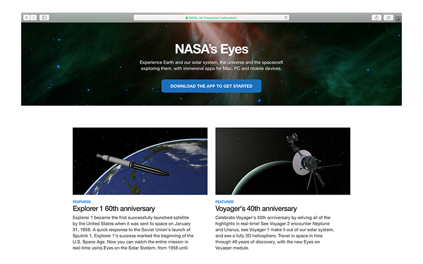 NASA`s Eyes